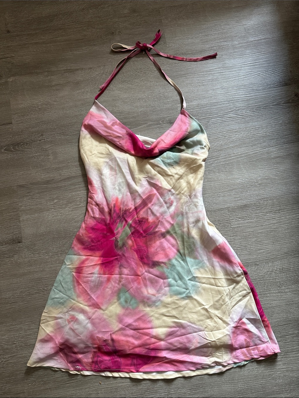 wild fable Pink Floral Halter Mini Dress